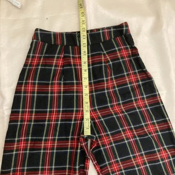 tartan high waisted wide leg pants - Picture 8 of 10